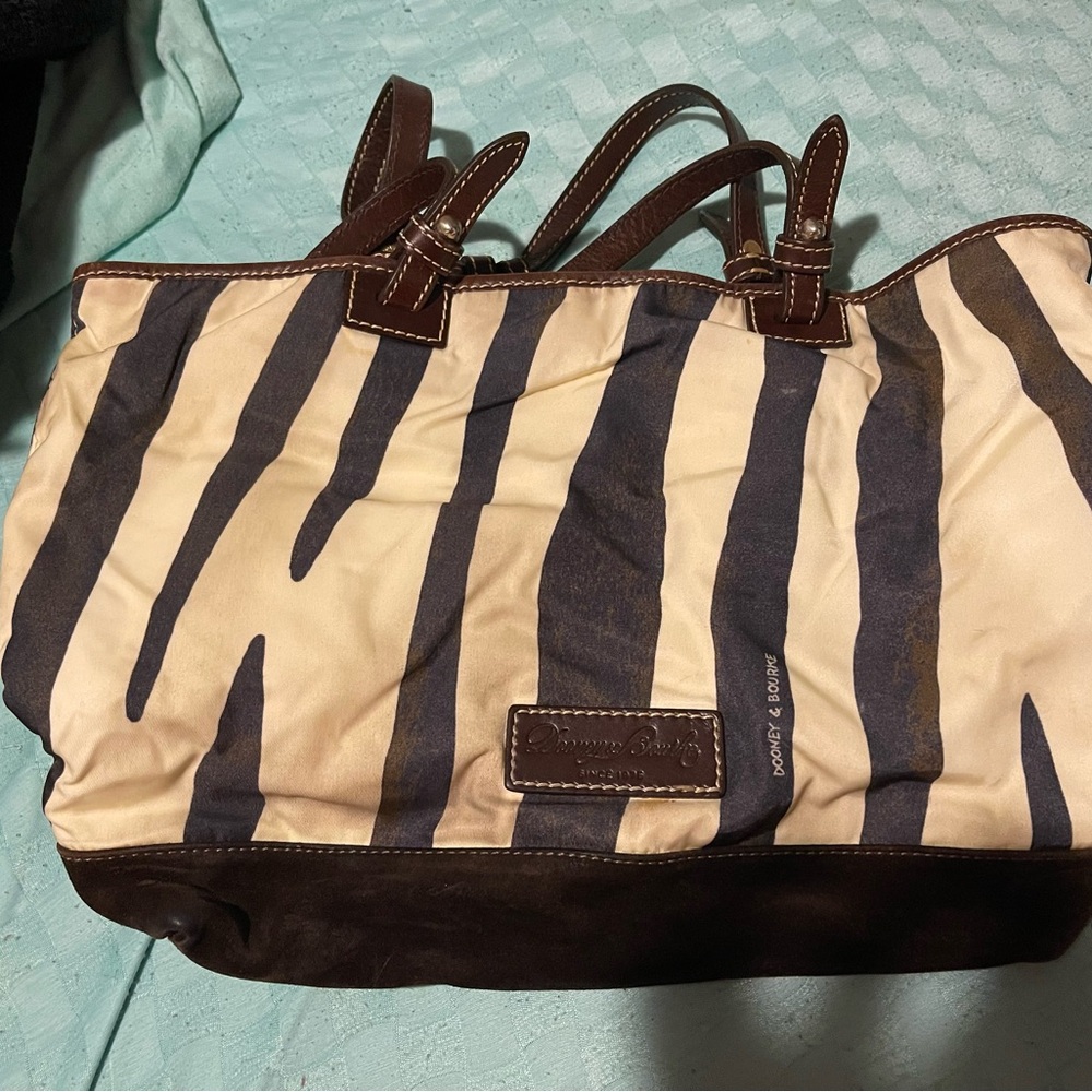 Brown and Cream Zebra Print Tote Bag